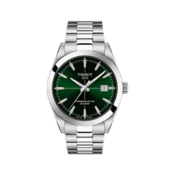 TISSOT GENTLEMAN POWERMATIC 80 SILICIUM ANALOG STAINLESS STEEL WATCH (GREEN DIAL)