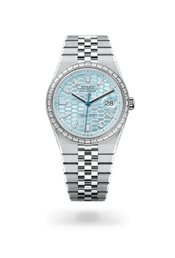ROLEX LAND-DWELLER PLATINUM AND DIAMONDS 40 MM (ICE-BLUE DIAL)